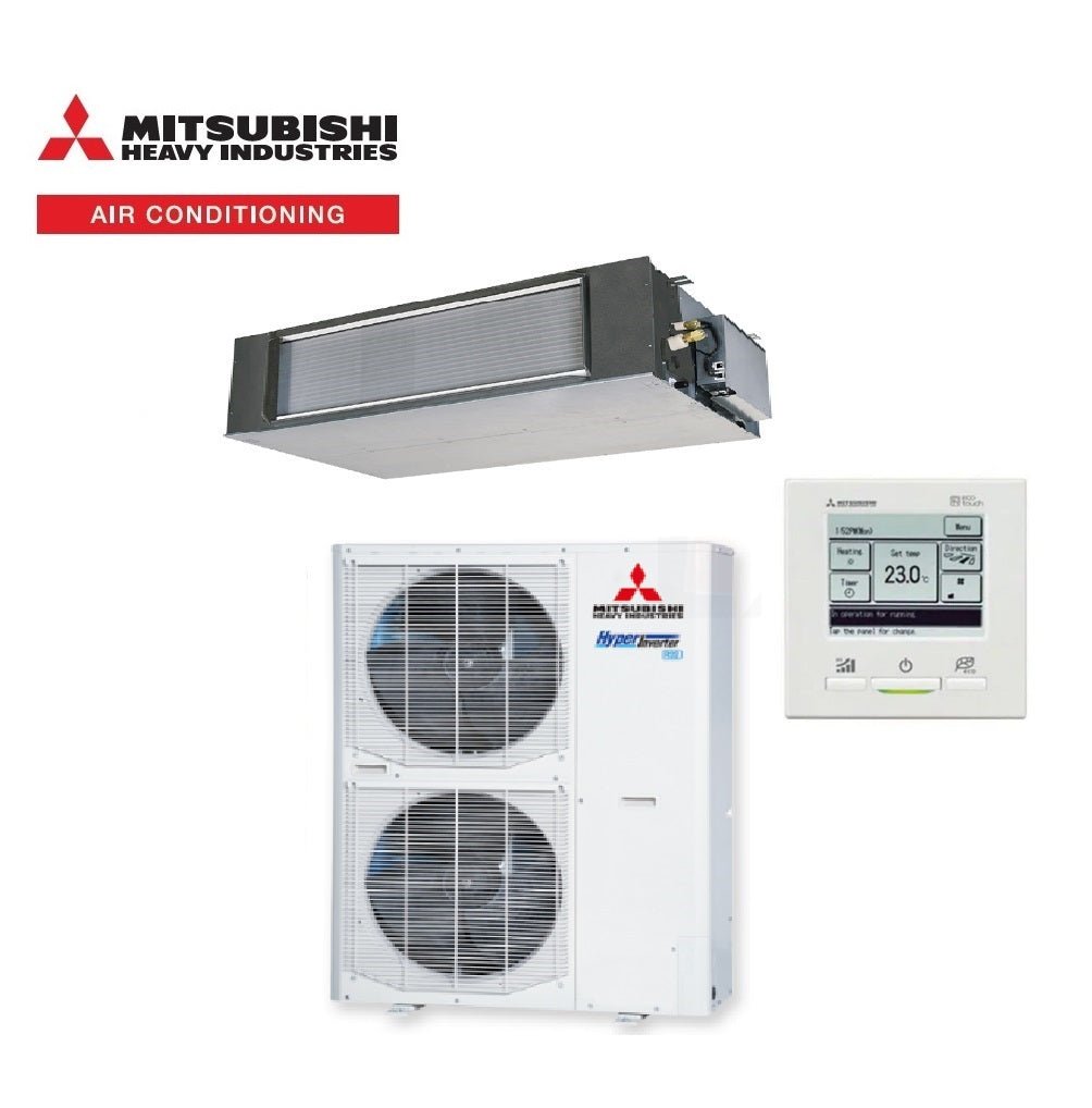 Mitsubishi Heavy Industries FDUA125AVSXWVH 12.5kW High Static Ducted System 3 Phase | RC-EXZ3A Wired Controller Included